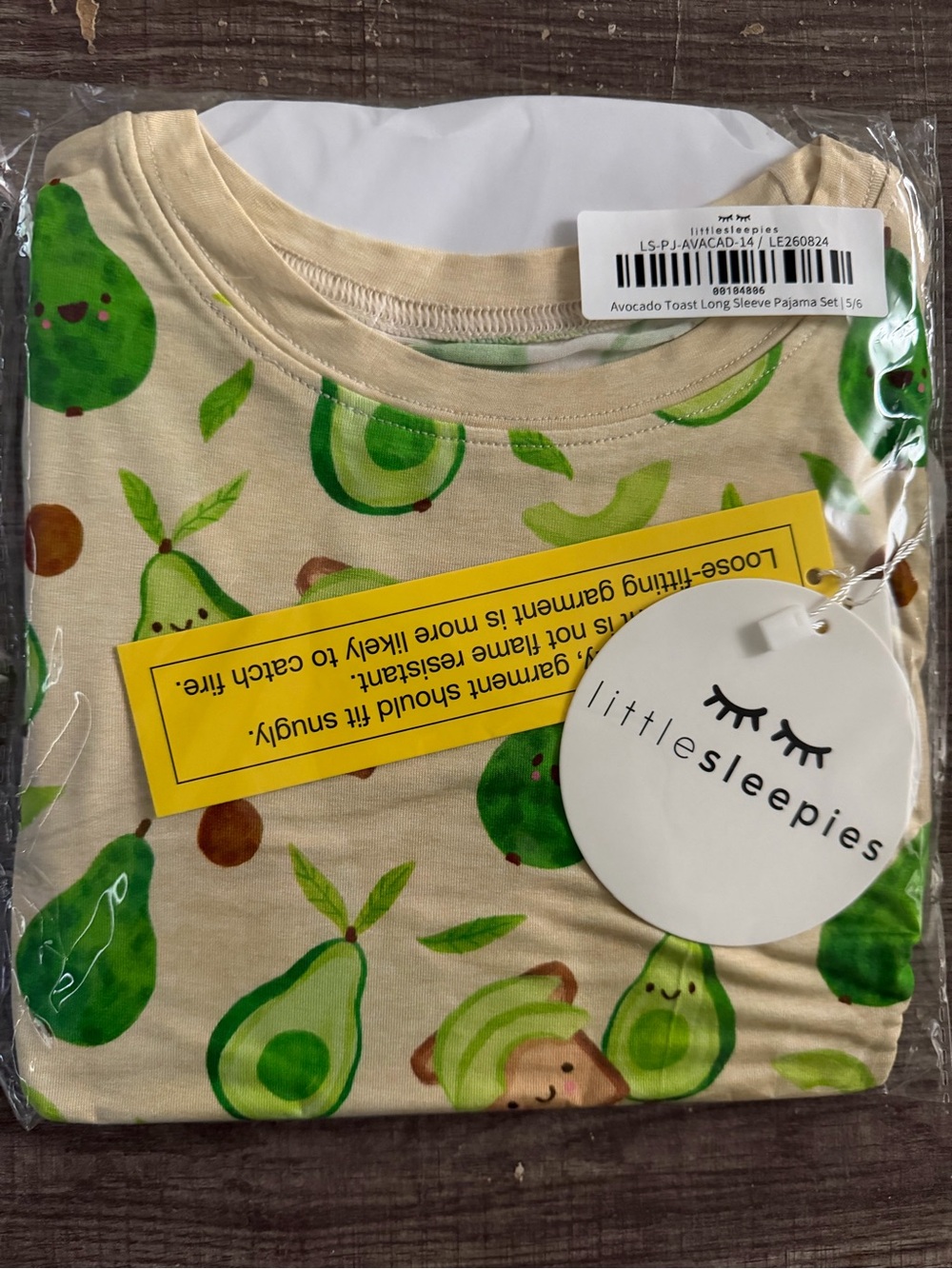 Little Sleepies Avocado Print Long Sleeve Pajama Set